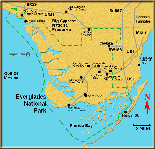 Everglades park map