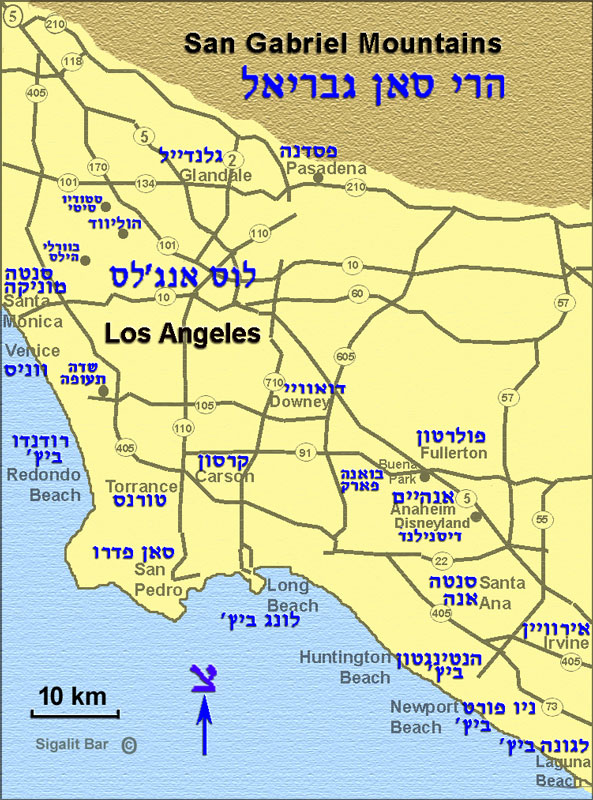 מפת לוס אנג'לס