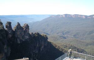 cliffs called the "Three Sisters"