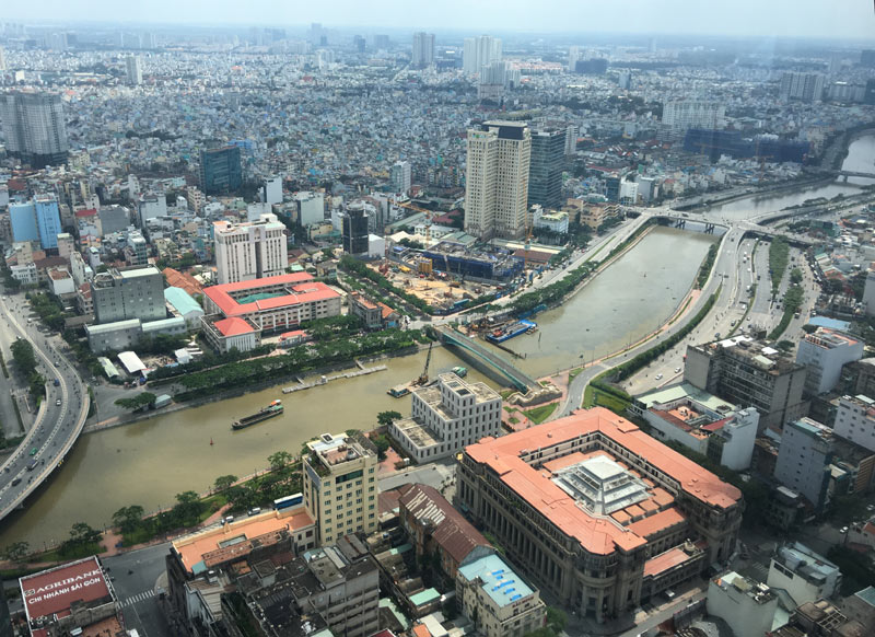 תצפית על סייגון ממגדל גבוה