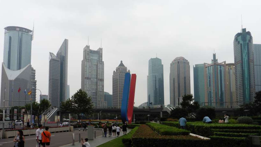 Shanghai financial district 
