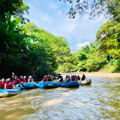 rafting  on  Pickleball Getaways trip