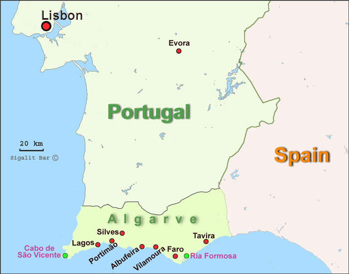 מפת חבל אגרבה בפורטוגל