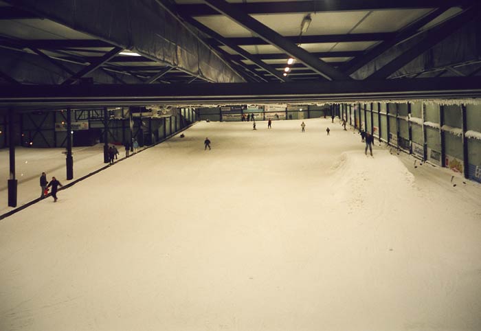 indoor skiing slope