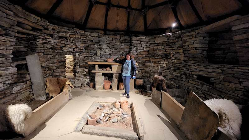 חדר באתר עתיקות Skara Brae Prehistoric Village
