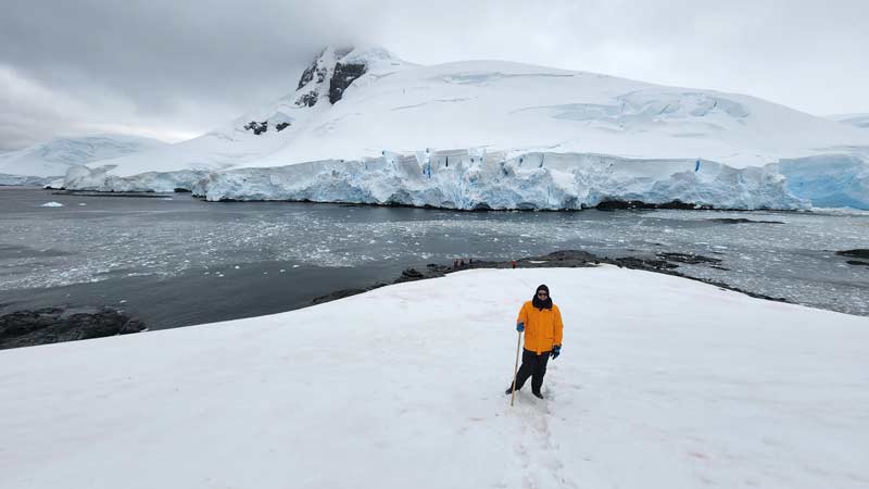גבעה מושלגת ב Palaver Point 
