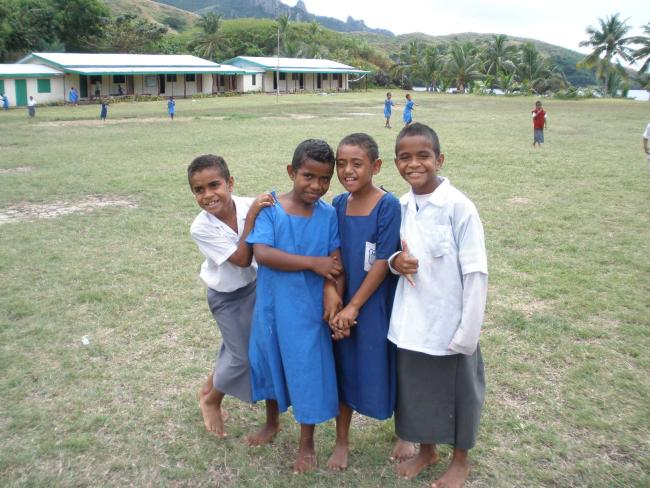 Fiji school kids on the Lailai Island