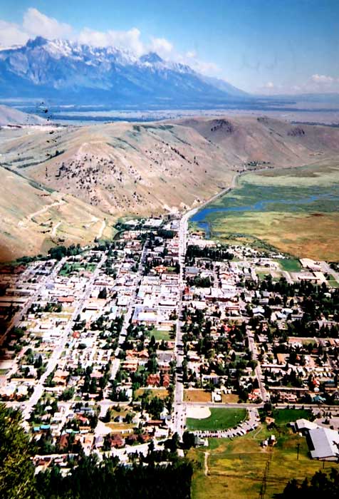 העיר ג'קסון במבט מהרכבל