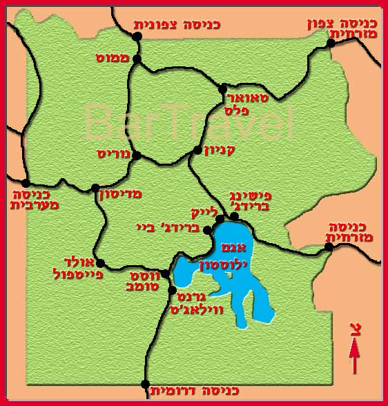 מפת פארק ילוסטון