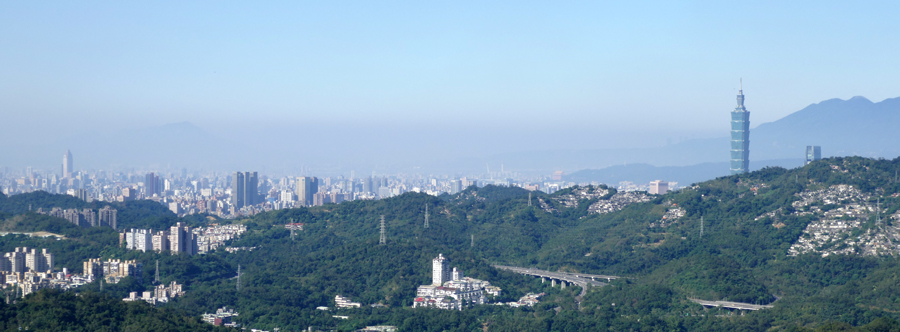 נוף העיר טייפי מהרכבל