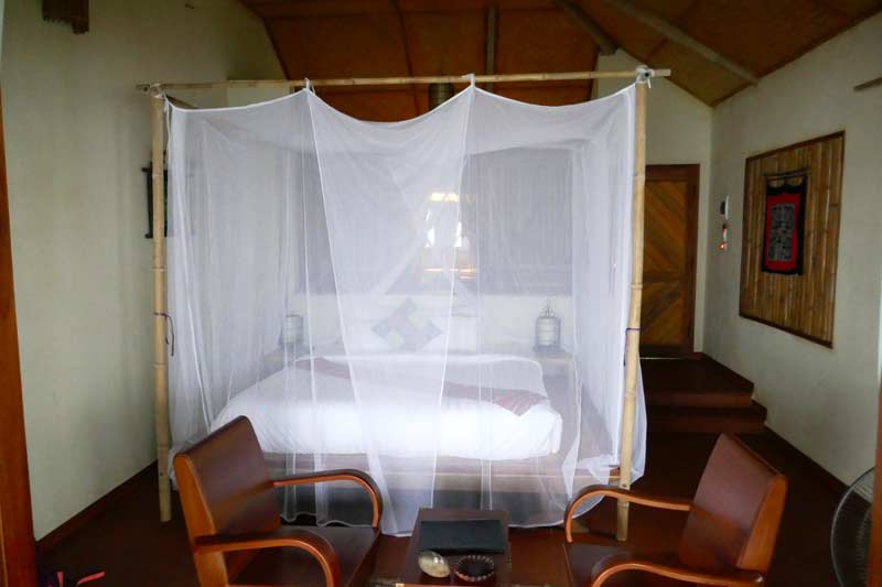A room at the Pu Luong Retreat Hotel